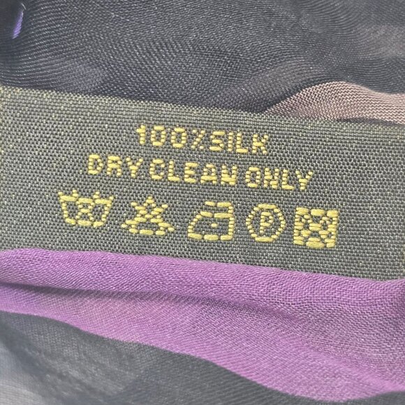 Louis Vuitton Paris Purple and Black Monogram Silk Chiffon Scarf - Distressed - Picture 7 of 9